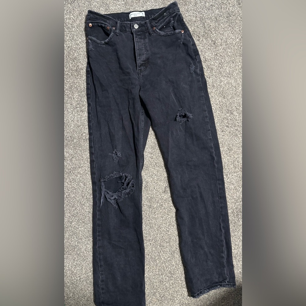 Abercrombie & Fitch Black High Rise Women Jeans